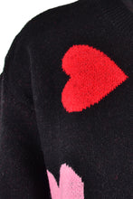 Load image into Gallery viewer, Angel Wings Heart Round Neck Droppped Shoulder Sweater