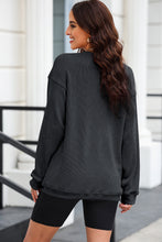 Load image into Gallery viewer, Heart Sequin Round Neck Sweatshirt