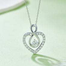 Load image into Gallery viewer, 1 Carat Moissanite 925 Sterling Silver Heart Shape Necklace