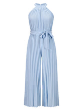 Load image into Gallery viewer, Cutout Tied Pleated Sleeveless Jumpsuit