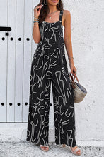 Load image into Gallery viewer, Devine Printed Wide Strap Jumpsuit with Pockets