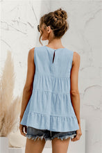 Load image into Gallery viewer, Round Neck Tiered Tank