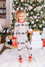 Load image into Gallery viewer, Snowflake Pattern Top and Pants Set - pjs