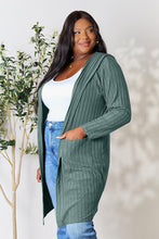 Load image into Gallery viewer, Basic Bae Full Size Ribbed Open Front Long Sleeve Cardigan