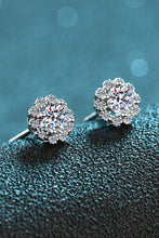 Load image into Gallery viewer, 1 Carat Moissanite Floral-Shaped Stud Earrings
