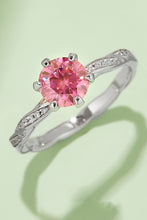 Load image into Gallery viewer, 1 Carat Moissanite Contrast 925 Sterling Silver Ring
