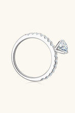 Load image into Gallery viewer, Moissanite Platinum-Plated Side Stone Ring