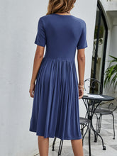 Load image into Gallery viewer, Button Detail Tee Dress with Pockets