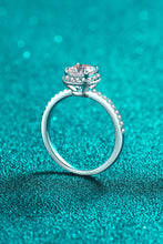 Load image into Gallery viewer, 1 Carat Moissanite 925 Sterling Silver Halo Ring