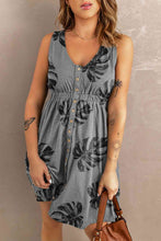 Load image into Gallery viewer, Buttoned Round Neck Sleeveless Mini Magic Dress