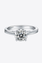Load image into Gallery viewer, 1 Carat Moissanite 925 Sterling Silver Side Stone Ring