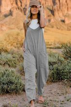 Load image into Gallery viewer, Double Take V-Neck Sleeveless Jumpsuit with Pocket