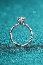 Load image into Gallery viewer, 1 Carat Moissanite 6-Prong Twisted Ring