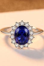 Load image into Gallery viewer, Synthetic Sapphire 925 Sterling Silver Ring