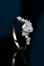 Load image into Gallery viewer, 1 Carat Moissanite Heart 925 Sterling Silver Ring