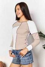 Load image into Gallery viewer, Double Take Color Block Exposed Seam Top