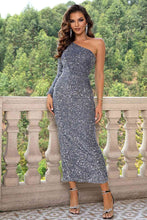 Load image into Gallery viewer, One-Shoulder Long Sleeve Dress - hc