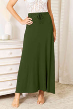 Load image into Gallery viewer, Double Take Full Size Soft Rayon Drawstring Waist Maxi Skirt Rayon
