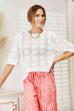 Load image into Gallery viewer, Double Take Ribbed Trim Round Neck Knit Top