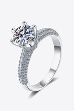 Load image into Gallery viewer, 2 Carat Moissanite 925 Sterling Silver Side Stone Ring