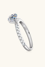 Load image into Gallery viewer, Moissanite Platinum-Plated Side Stone Ring