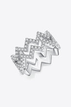 Load image into Gallery viewer, Moissanite Zigzag Stacking Rings