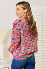 Load image into Gallery viewer, Woven Right V-Neck Long Sleeve Cardigan