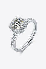 Load image into Gallery viewer, 1 Carat Moissanite 925 Sterling Silver Halo Ring