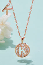Load image into Gallery viewer, Moissanite K to T Pendant Necklace