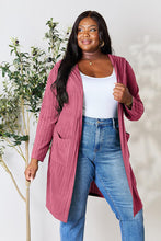 Load image into Gallery viewer, Basic Bae Full Size Ribbed Open Front Long Sleeve Cardigan