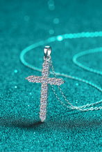 Load image into Gallery viewer, 925 Sterling Silver Cross Moissanite Necklace