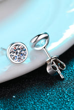 Load image into Gallery viewer, Inlaid 1 Carat Moissanite Stud Earrings