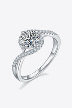 Load image into Gallery viewer, 1 Carat Moissanite 925 Sterling Silver Crisscross Ring
