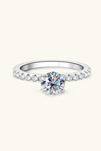 Load image into Gallery viewer, Moissanite Platinum-Plated Side Stone Ring