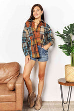 Load image into Gallery viewer, Double Take Plaid Curved Hem Shirt Jacket with Breast Pockets