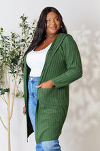 Load image into Gallery viewer, Basic Bae Full Size Ribbed Open Front Long Sleeve Cardigan