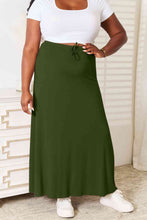 Load image into Gallery viewer, Double Take Full Size Soft Rayon Drawstring Waist Maxi Skirt Rayon