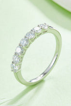 Load image into Gallery viewer, Moissanite Platinum-Plated Half-Eternity Ring