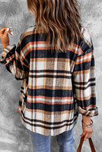 Load image into Gallery viewer, Plaid Button Front Shirt Jacket with Breast Pockets