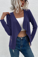 Load image into Gallery viewer, Open Front Zipper Pocket Cardigan
