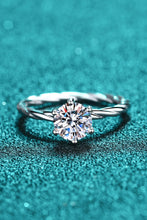 Load image into Gallery viewer, 1 Carat Moissanite 6-Prong Twisted Ring