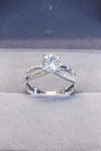 Load image into Gallery viewer, 2 Carat Moissanite Crisscross 925 Sterling Silver Ring