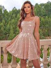 Load image into Gallery viewer, Sequin Tie Back Cami Dress- hc