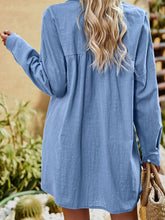 Load image into Gallery viewer, Dropped Shoulder Collared Longline Shirt
