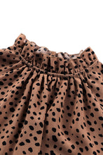 Load image into Gallery viewer, Animal Print Ruffle Collar Flounce Sleeve Blouse