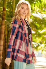 Load image into Gallery viewer, Plaid Open Front Cardigan