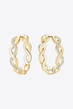 Load image into Gallery viewer, Moissanite Crisscross Hoop Earrings