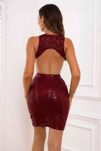 Load image into Gallery viewer, Sequin Cutout Sleeveless Dress - hc