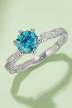 Load image into Gallery viewer, 1 Carat Moissanite Contrast 925 Sterling Silver Ring