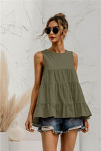 Load image into Gallery viewer, Round Neck Tiered Tank